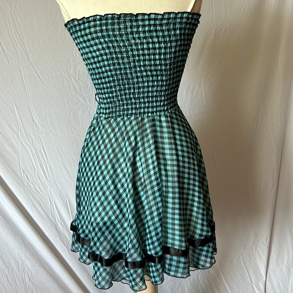 Junior Party Dress Mini Skirt with Ruffles Rouche Tulle Ribbon Junior Size L - Picture 5 of 8
